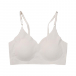Besiūlė liemenėlė moterims Push Up apatinis trikotažas miegui Nuimamas pamink&scaron;tintas Bralette One Piece Brassiere Belaidis Patogus Liemenėlė Auk&scaron;čiausias intymus apatinis trikotažas S balta