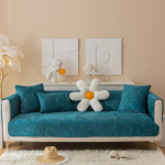 Sutir&scaron;tintas sofos užvalkalas Žakardinis slydimas Vienspalvis Linty sofos užvalkalas, skirtas svetainei, neslystantis kelių dydžių mink&scaron;tas namų dekoras 70x70 cm