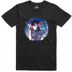 Anime Techno Cyberpunk Mergina Manga Japoni&scaron;kas Gikas Paprasti Unisex Mar&scaron;kinėliai S
