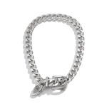 Perdėtas metalinis diržo kaklo karoliai moterims pankų storio storio raktikaulio grandinėlės kaklo papuo&scaron;alai