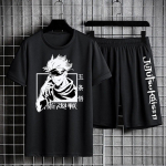 Jujutsu Kaisen mar&scaron;kinėlių rinkinys Laisvalaikio &scaron;ortai Anime Print Vyri&scaron;ki rinkiniai Sportinis kostiumas Sportinės kelnės Sportinė apranga Vyras Vasaros mados drabužiai XL