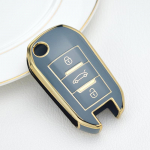TPU automobilio nuotolinio valdymo pulto rakto dėklo dangtelis, skirtas Peugeot 208 107 206 306 307 308 2008 3008 4008 5008 RCZ Citroen C1 C2 C3 C4 C5 CACTUS C8 apsauga Key Case balta