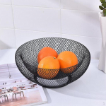Mesh Fruit Round Decorative Display Storage Basket / Centerpiece Holder, 2 Colors to Choose ,