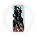 Coque Vivo Y72 Le Cheval Noir De La Race Frisonne