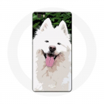 Coque pour Huawei P8 Samoy&egrave;de Blanc Race de chiens