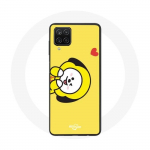 Coque pour Samsung Galaxy A12 Bangtan BTS BT21 Chimmy Jimin Fond Jaune