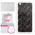 apgo Protective Skin Sticker for the back compatible with vivo X7, Wrap Film, Foil, Vinyl - Pattern Carbon Black Pixel