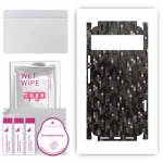 apgo Protective Skin Sticker for the back+sides compatible with Google Pixel 8, Full Wrap Film, Foil, Vinyl - Pattern Carbon Black Pixel