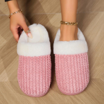Poros rudens ir žiemos neslystančios medvilninės &scaron;lepetės, atsparios &scaron;ilumai ir dėvėjimuisi, vienspalvės pliu&scaron;inės &scaron;lepetės ant grindų Size: 35-36 balta
