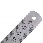 15 cm dvipusis nerūdijančio plieno matavimo tiesios liniuotės įrankis, 6 coliai