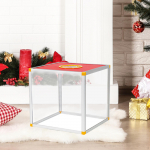 Clear Lucky Draw Box Comment Lottery for Business Fundraising Voting 30x30x30cm Four sides