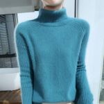 Moteri&scaron;kas ka&scaron;myro megztinis Qinghe ka&scaron;myras 30% ka&scaron;myras 30% audinė 30% vilna 10% nailonas Moteri&scaron;kas rudens ir žiemos storas ka&scaron;myro megztinis mink&scaron;tas ir &scaron;iltas M jūros banga