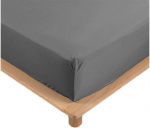 Draps Housse - PROMO LINGE - Percale - 190x140cm - anthracite