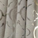 1PC NAPEARL 10% Blackout Fashion Versatile Tulle Personalized Floral Jacquard Sheer Curtain for Kitchen Living Room Bedroom Window Home Decor W100cm x L130cm pilka