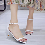 Vasariniai atvirais pir&scaron;tais, vienspalviai, paprasti, eleganti&scaron;ki, madingi moteri&scaron;ki sandalai, nauji, seksualūs, su sagtimi, patogūs, auk&scaron;takulniai, vakarėliams, pobūviams 36