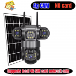 LS VISION 4G PTZ Saulės Kamera Lauko 15MP Triguba Objektyvo Trigubas Ekranas AI Automatinis Sekimas IP Kamera CCTV Garso Vaizdo Stebėjimas V380Pro Kamera 4G Camera