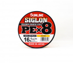 Sunline P.E Valas X8 Siglon 1800M P.E 1 16LB Oranžinis (3148) oranžinė