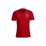 Adidas Kataro Pasaulio taurė 2022 emblemos spaudinio futbolo mar&scaron;kinėliai Ispanijos namų versija Vyri&scaron;ki vir&scaron;utiniai drabužiai Raudoni HL1970 S