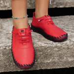 Nauji pavasario laisvalaikio moteri&scaron;ki batai, platforma, suvarstomi, odiniai plok&scaron;čiapadžiai, prisegami mamos batai Mujer Zapatos Chaussure Femme 35