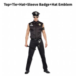 Suaugusiųjų kostiumai Helovinas Amerika Policija Ne&scaron;varus policininko mar&scaron;kinėlis Fancy Cosplay drabužiai