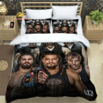 Imtynių žaidimas WWE EAW patalynės komplektas mados imtynės sportas amerikieti&scaron;kas ko&scaron;maras Cody Rhodes antklodės užvalkalas lovos antklodės komplektas EU Single(135*200cm)3pcs white