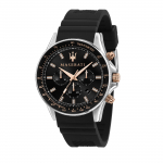 Maserati 44 mm chronografas, vandeniui atsparus vyri&scaron;kas laikrodis,