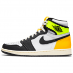Jordan 1 Retro High Baltas Juodas Volt Universitetinis Auksas 555088-118 36.5