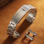 20mm 21mm 22mm lenkta galinė laikrodžio apyrankė Rolex SUBMARINER Daytona nerūdijančio plieno dirželis Apyrankė Pakeisti laikrodžio apyrankę vyrams moterims 20mm sidabras
