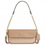 Coach Hailey 20 Signature spaudos dengto audinio ir odos peties rankinė Moteri&scaron;ka peties rankinė Natūraliai ruda CAN94-IMLG6 Basic Set (Bag+Dust Bag)