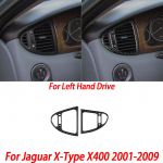 Jaguar X-Type X400 2001-2009 m. Anglies Pluo&scaron;to Automobilio Interjero Aksesuarai CD Konsolė Langų Pakėlimo Apdaila Skaitymo Lempos Skydelio Lipdukas Black Carbon