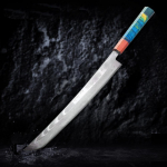 Sashimi peilis Atsitiktinė rankena Rankų darbo kalta Damasko plieno a&scaron;menys Kiritsuke Sakimaru Yanagiba Mėsos kapoklė Ham Sushi Virtuvinis peilis 30cm Blade
