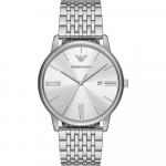 Emporio Armani Minimalistinis Sidabrinis Nerūdijančio Plieno Vyri&scaron;kas Kvarcinis Laikrodis AR11599 sidabras