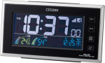 RHYTHM Citizen Žadintuvas Spalvotas Kalendorius AC LED CITIZEN Paldigit Neono Laikrodis, Valdomas Radijo Bangomis, Skaitmeninis, LCD, Temperatūra, Drėgmė, Ekranas, Maitinimas, 24 Valandos juoda