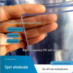PVC skaidri mink&scaron;ta stiklo plok&scaron;tė, 4&ndash;5 mm storio plastikinės plėvelės ritinėlis, 2 m pločio kristalinė plok&scaron;tė.