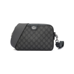 Gucci GG monogramos drobės rankinė per petį pilkos spalvos, unisex, kasdieniam naudojimui Basic Set (Bag+Dust Bag)