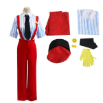 Hipnotizuojantis Cosplay Kostiumų Rinkinys Anime Veikėjams 2024 m. Pavasaris su Hatsune Miku Dizainu XL red