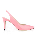 Moteri&scaron;ki mados auk&scaron;takulniai i&scaron; lakinės odos, smailianosiai, korseto stiliaus, darbo pompos, klasikiniai bateliai, vestuviniai bateliai 10 rožinė