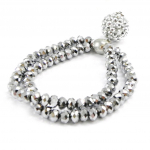 Les Tr&eacute;sors De Lily [I2754] - Bracelet cr&eacute;ateur 'Sissi' gris argent&eacute; pilka