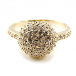 Bague Plaqu&eacute; Or 'D&eacute;esse' blanc
