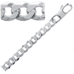 Les Tr&eacute;sors De Lily [L5666] - Chaine Argent 'Maille Gourmette Fantaisie' 55 cm 8 mm