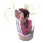 Les Tr&eacute;sors De Lily [K3507] - Grand mug porcelaine 'Best Friends' - 12x8 cm raudona