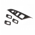 Anglies Pluo&scaron;to Tekstūros Automobilio Langų Pakėlimo Skydelio Jungiklio Mygtuko Rėmelio Dangtelio Apdaila BMW X3 F25 X4 F26 2013 2014 2015 2016 Carbon Fiber Texture black