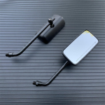 10mm Motorcycle Rear view Side Mirrors for Honda Yamaha Kawasaki Street Sports Bike Chopper Cruiser juoda