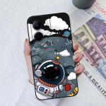 Dėklas, skirtas Realme C11 C12 C15 C17 C20 C30 C33 C35 C55 Prabangus Matinis Astronaut skystas silikonas Mink&scaron;tas galinis dangtelis skirtas OPPO Realme GT Coque Fundas buferiui Realme C11