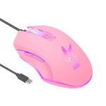 Stilinga stalinė pelė, greitai reaguojanti, ergonomi&scaron;ka, didelio na&scaron;umo rožinė