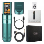 Belaidis tatuiruočių aparatas be&scaron;epetis variklis sukamasis tatuiruočių ra&scaron;iklis 2000 mAh baterija 6 pavara reguliuojamas smūgis CNC IPS HD ekranas permanentinio makiažo įrankiams žalia