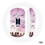 Souris Sans Fil BTS Bangtan Affiche Signature Logo Noir