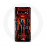 Coque pour Samsung Galaxy S10 Plus Stranger Things Affiche Equipages Fan Art Saison 4