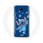 Coque pour Samsung Galaxy S4 Stitch neige No&euml;l bleu