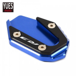 Motorcycle Accessories CNC Aluminum Side Stand Kickstand Extension Enlarger Plate stands For YAMAHA YZF R3 ABS 2015- mėlyna